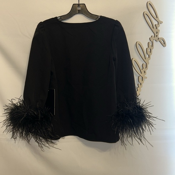 Black Feather Easton Blouse - Picture 8 of 11